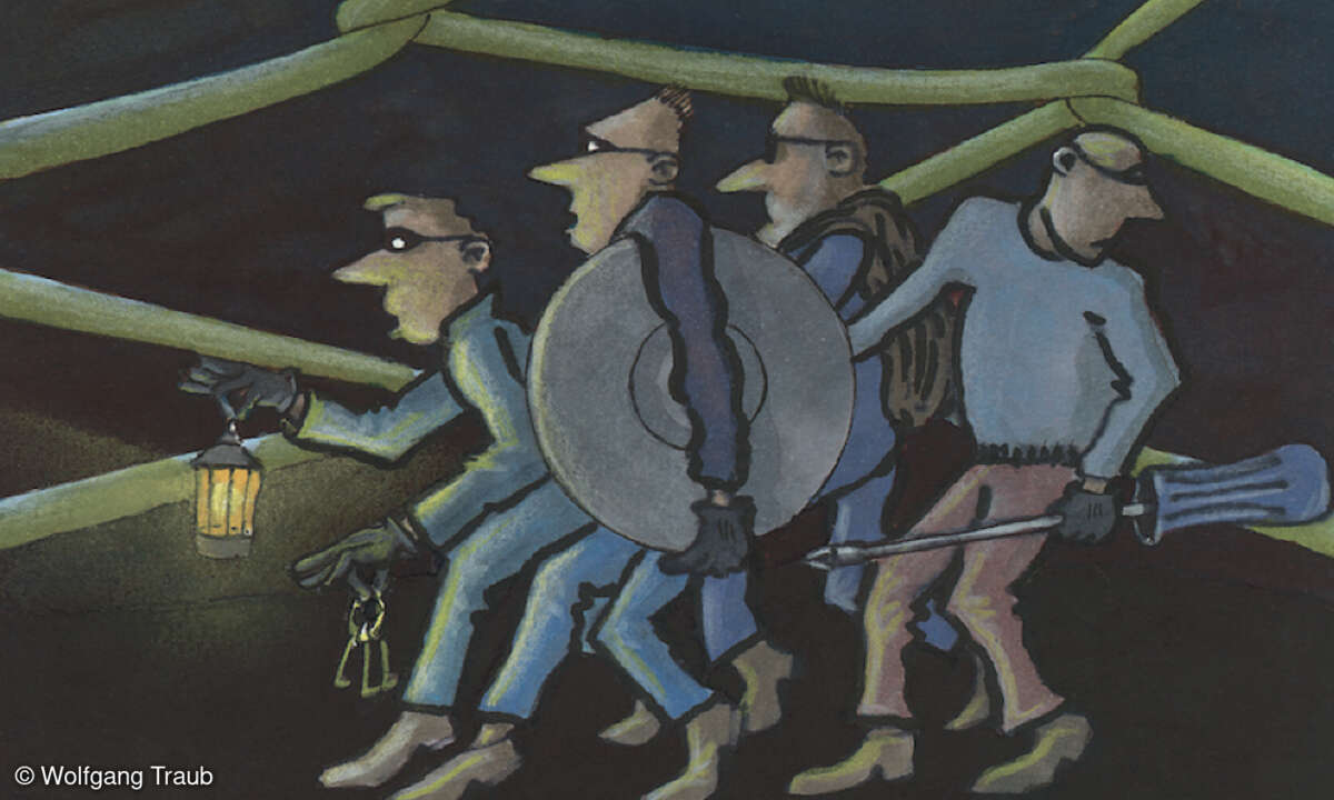 LANline-Cartoon Netzwerksicherheit