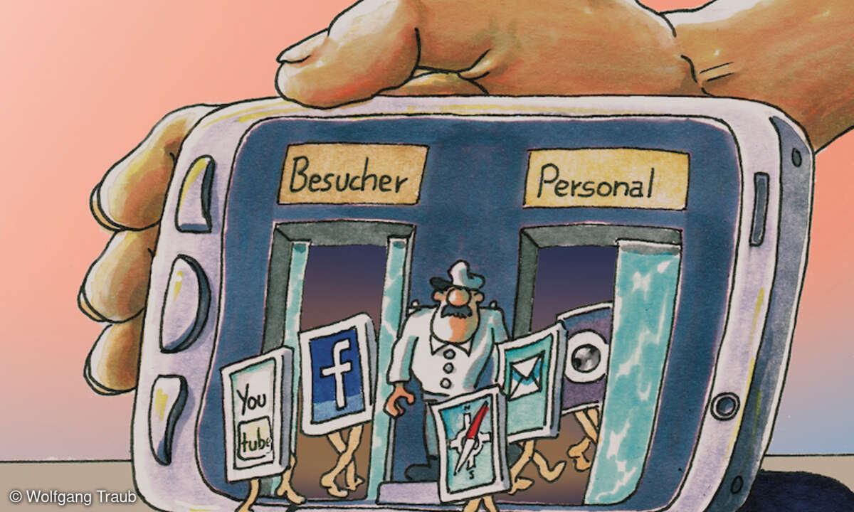 LANline-Cartoon Mobile-Containertechnik