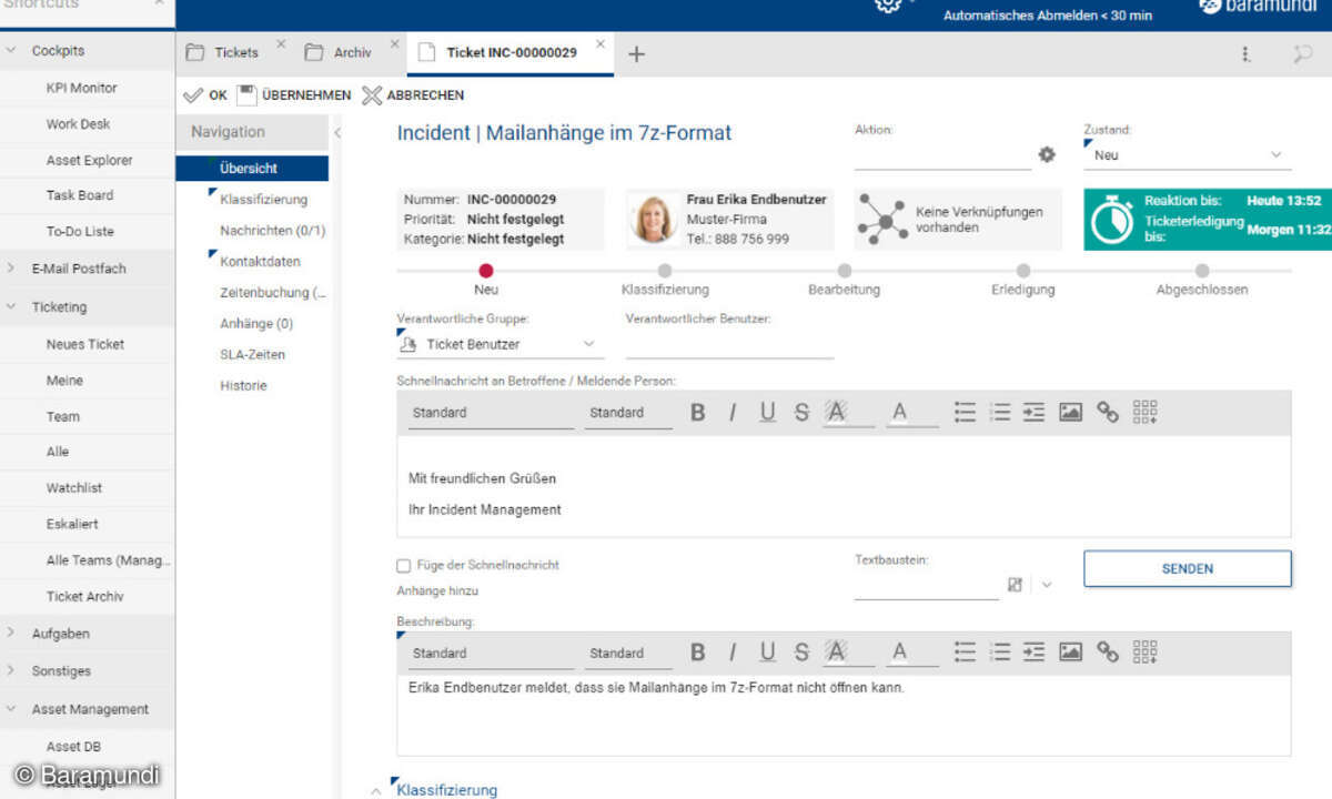 Baramundi Ticketing System