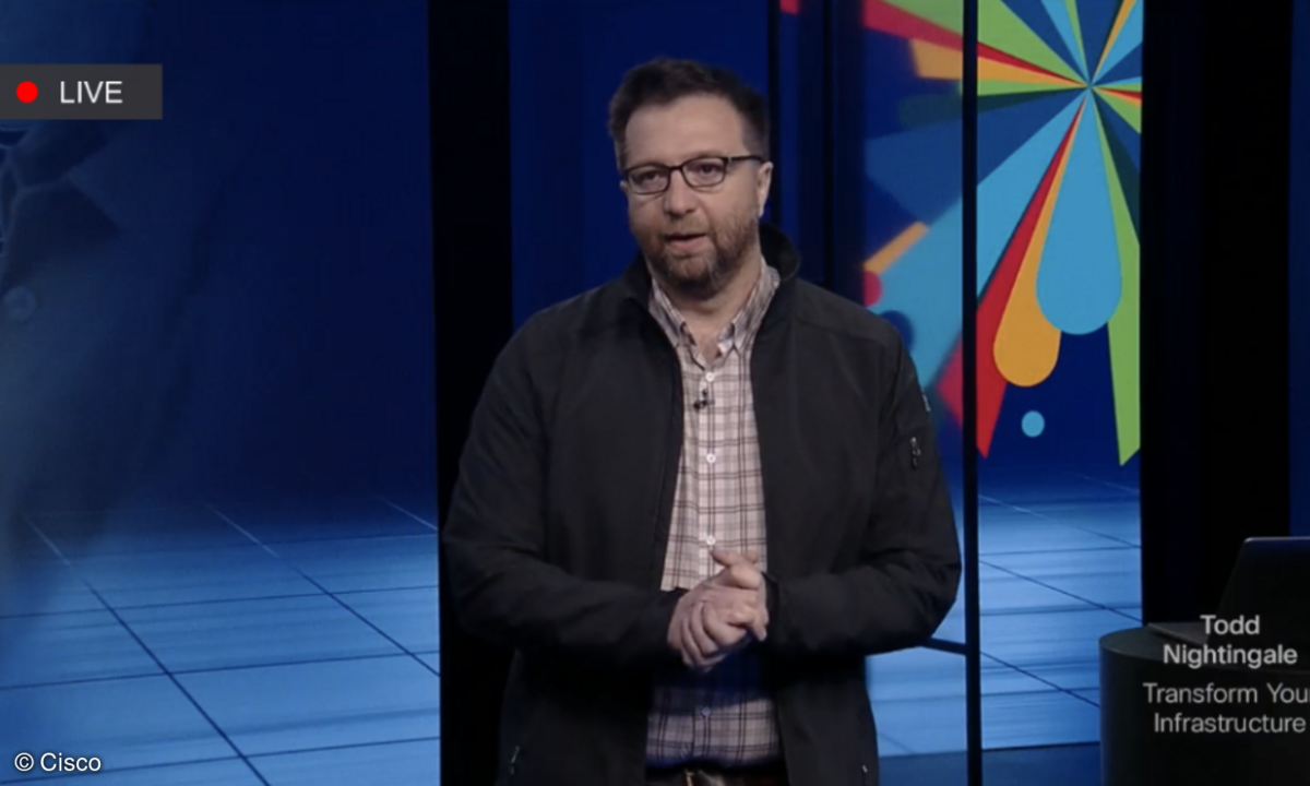Todd Nightingale stellte das neue „As a Service“-Portfolio Cisco Plus vor.