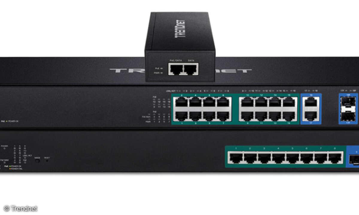PoE++-Switches und einen PoE++-Injector