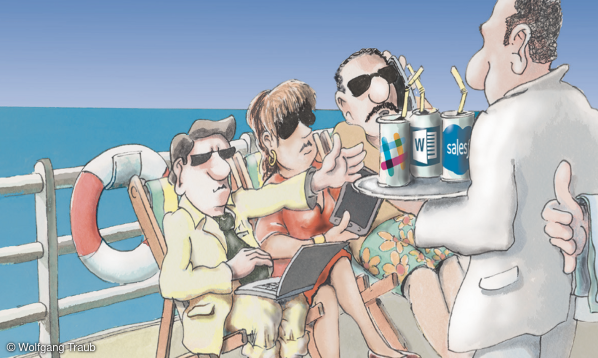 LANline-Cartoon Workspace-Management