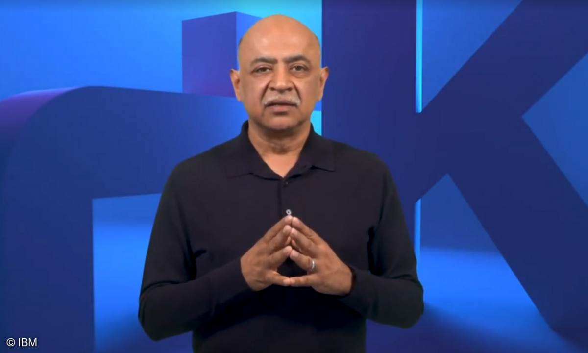 Beschwor die große Bedeutung von Hybrid Cloud und KI: IBM-Chef Arvind Krishna.