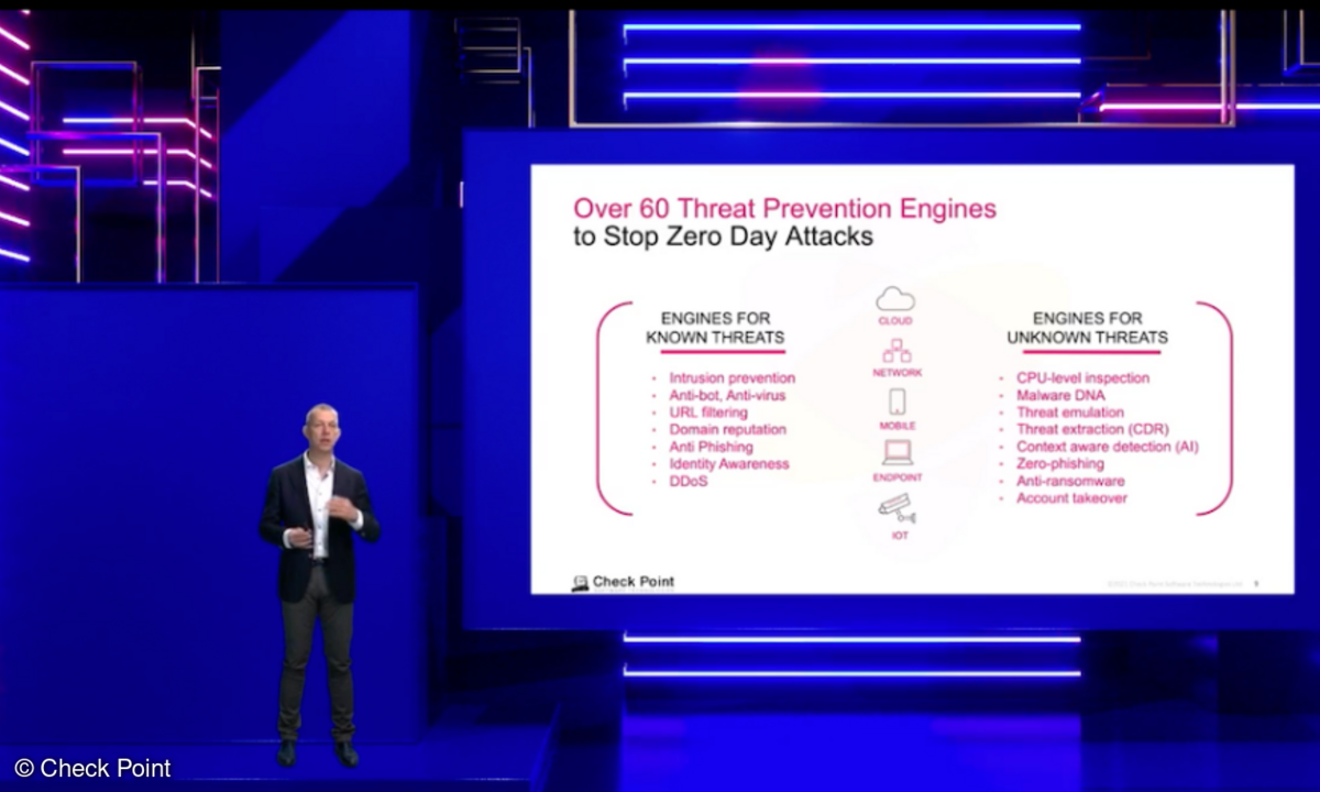 Peter Strandkuijl, VP Engineering EMEA bei Check Point, stellte die Netzwerk-Security-Familie Quantum vor.
