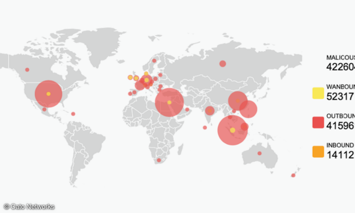 Threat Map von Cato Networks