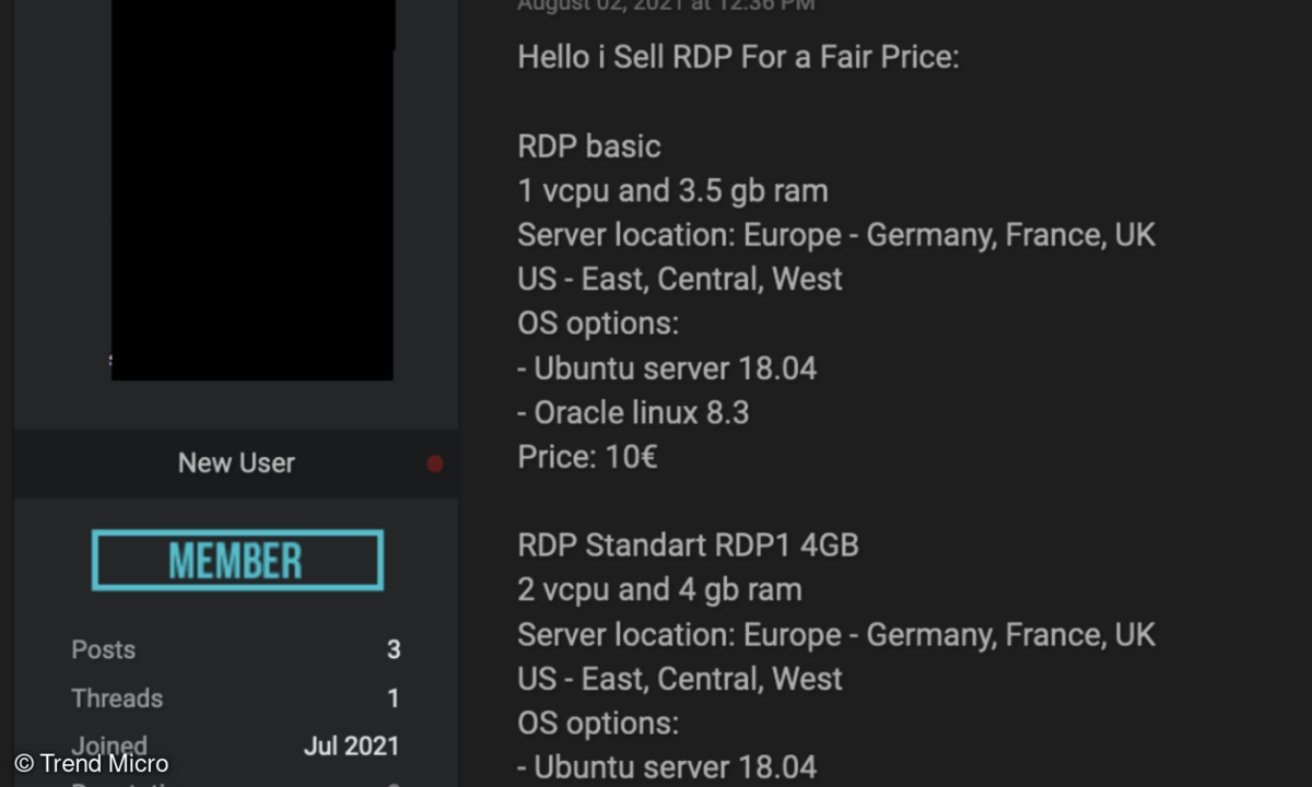 Beispiel für ein „Access as a Service“-Inserat.