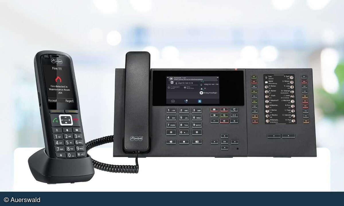 Alarm, Messaging und Location: Auerswald erweitert nach eigenen Angaben den Funktionsumfang seiner IP-DECT-Systeme COMfortel WS-500S und COMfortel WS-500M.
