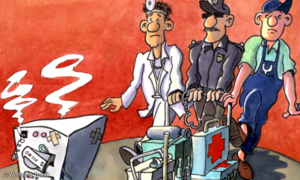 LANline-Cartoon Security und Service-Management