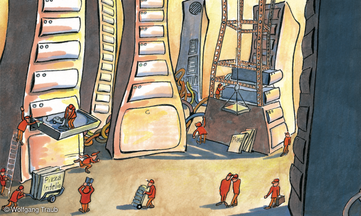 LANline Cartoon RZ-Bau