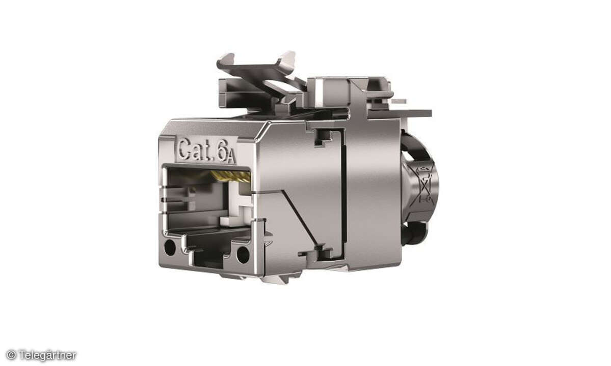 Das AMJ-SL von Telegärtner ist ein Kategorie-6A-Modul, das auch 25 Gigabit Ethernet 25GBase-T gemäß ISO/IEC 11801-9905:2018 übertragen kann.