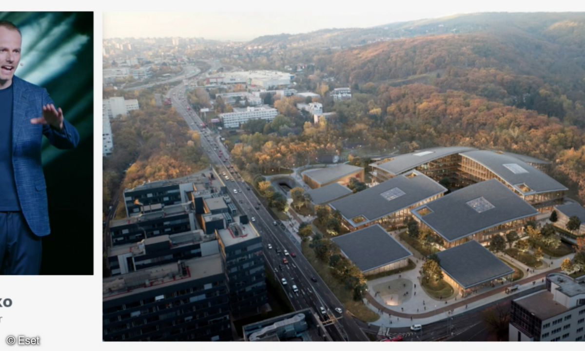 CEO Richard Marko beschrieb in seiner Keynote den künftigen Eset-Campus in leuchtenden Farben.