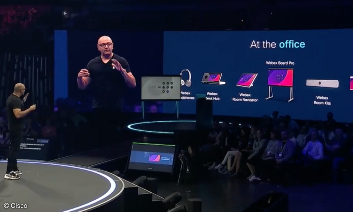 Jeetu Patel erläuterte das Cisco-Portfolio für das digital gestützte ortsunabhängige Arbeiten.
