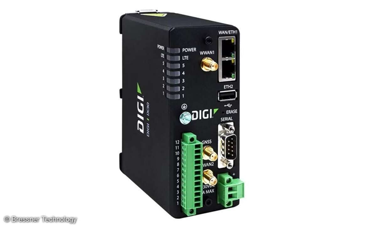 Der industrietaugliche Mobilfunk-Router Digi IX30 für raue Umgebungen .