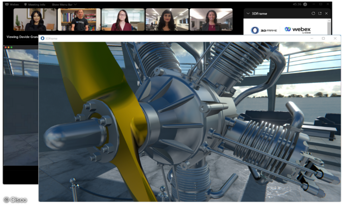 Webex mit 3D-Objekt