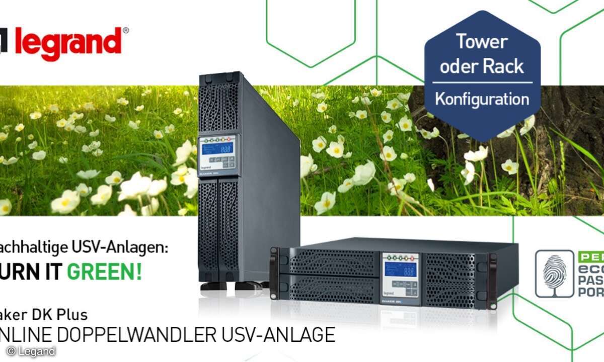 Alle einphasigen USVs von Legrand mit Öko-Produktdeklaration.
