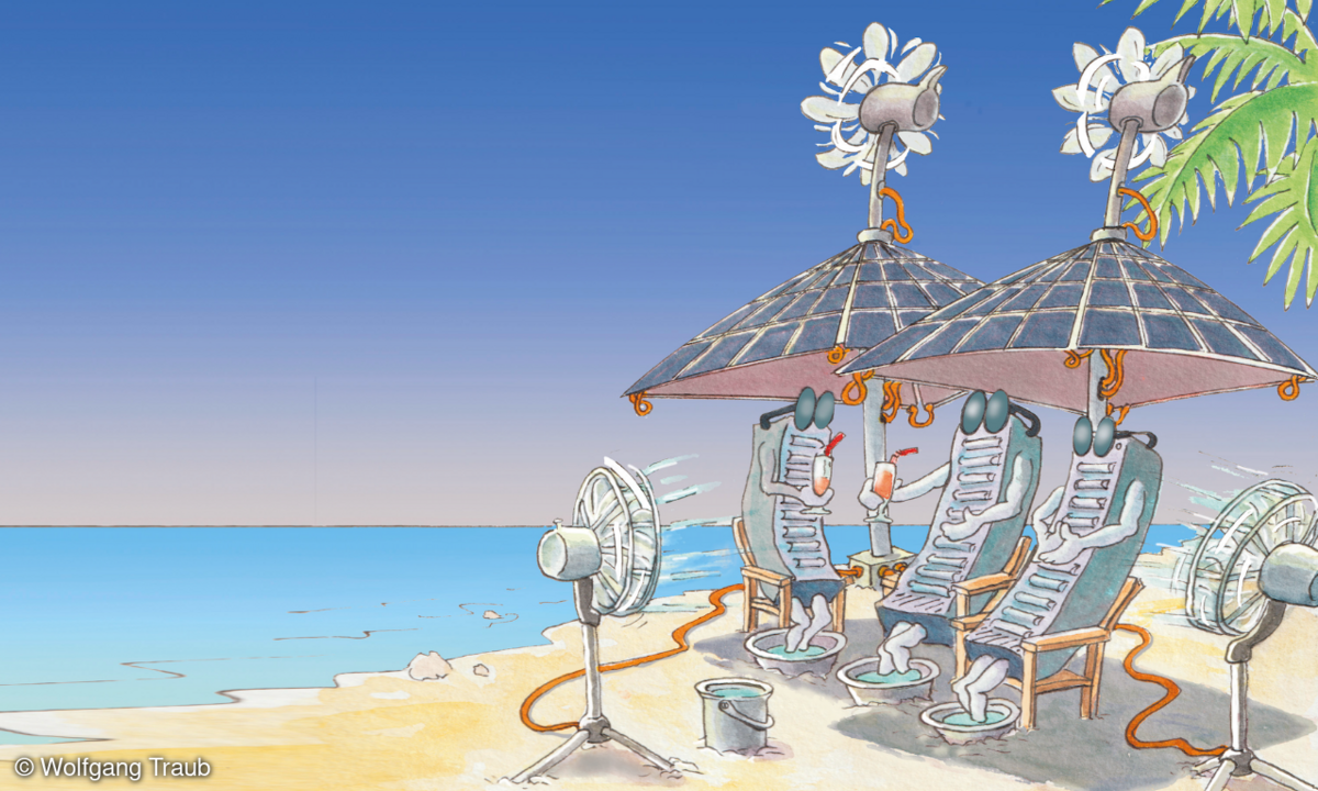 LANline-Cartoon Energieeffizienz im RZ