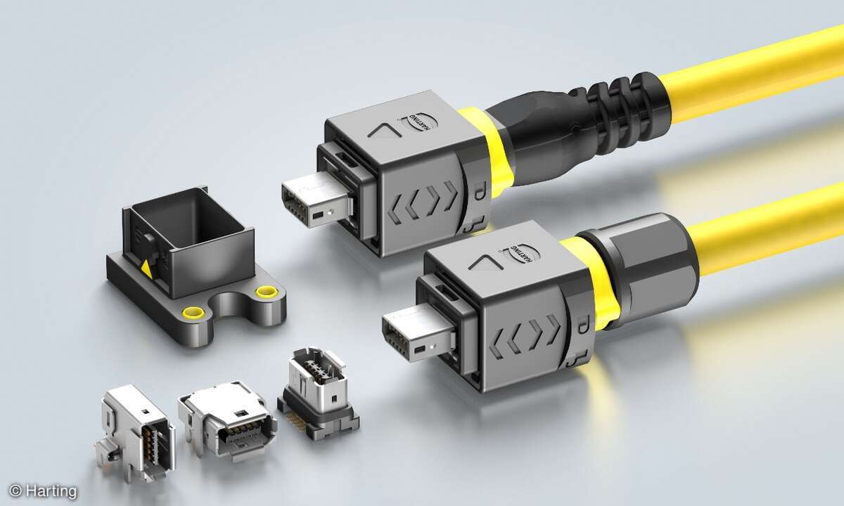 Mini PushPull ix Industrial: Robuster Stecker für raue Umgebungen.