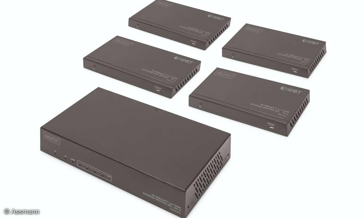 Digitus 4K HDBaseT 1x4 HDMI Extender-Splitter-Set, 150 m (DS-55510).