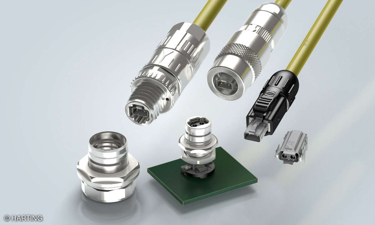 HARTING T1 Industrial Single Pair Ethernet Schnittstelle in verschiedenen IP Schutz Klassen