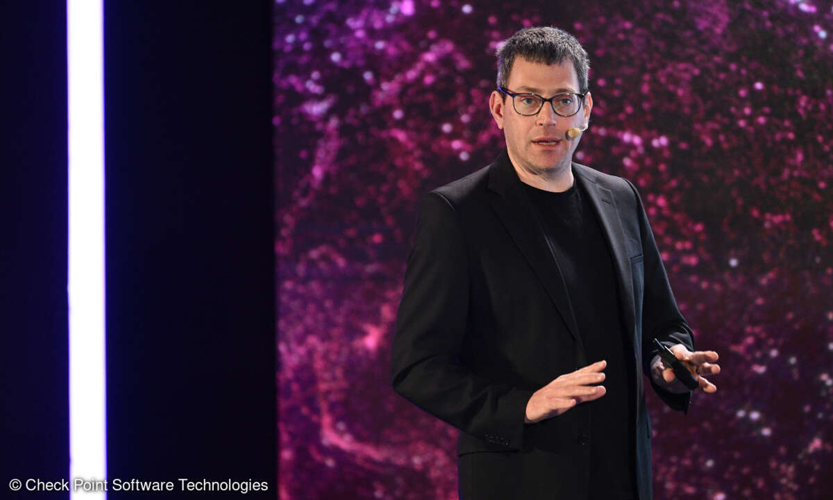 Eyal Manor, Vice President of Product Management bei Check Point, präsentierte die neuen Infinity Global Services.