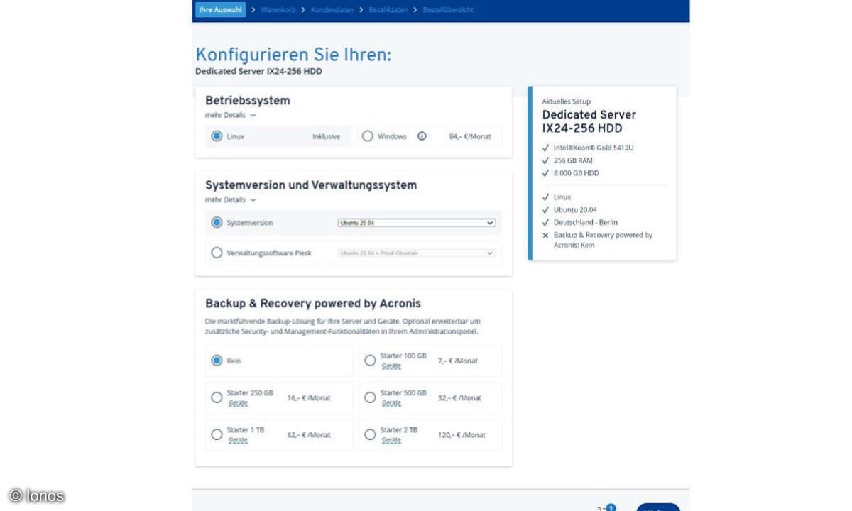Dedicated Server konfigurieren