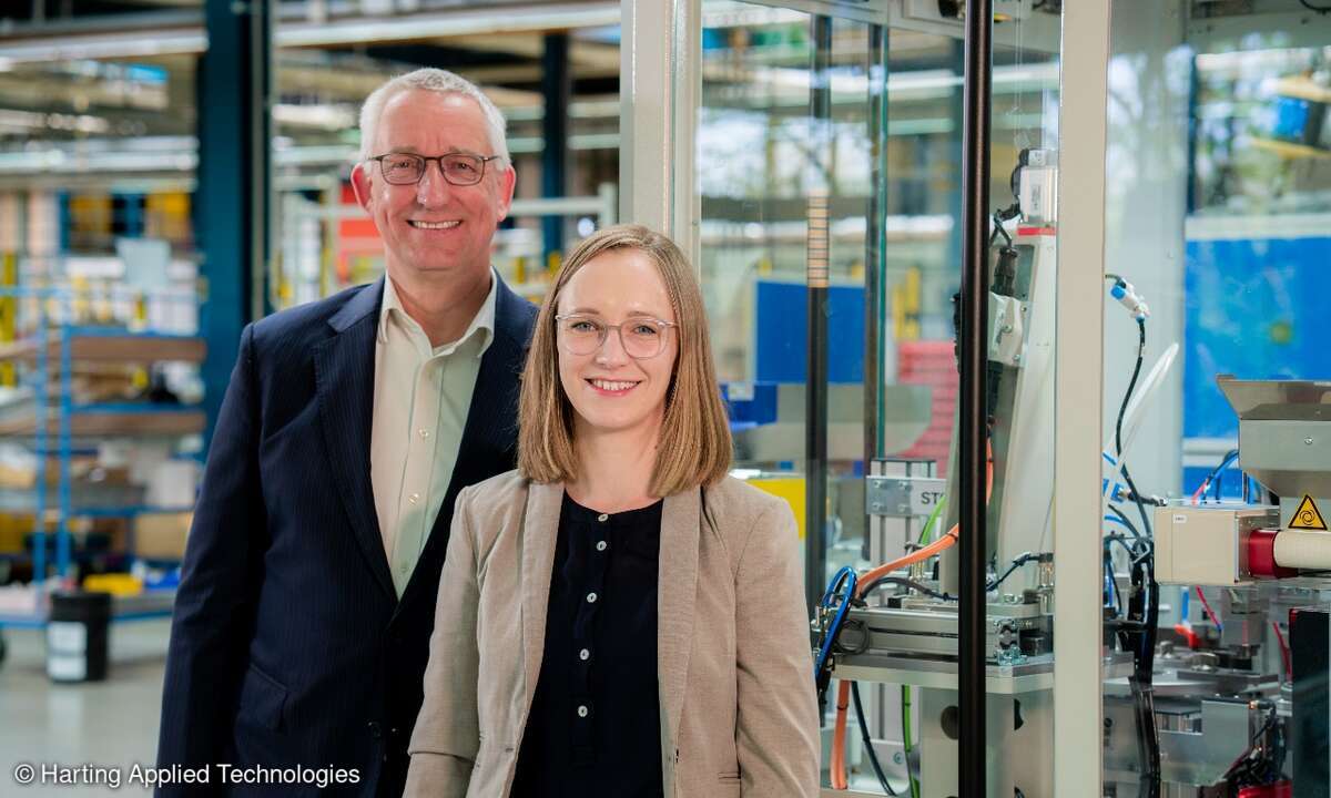 Rebecca Heitmann und Volker Franke, Harting Applied Technologies.