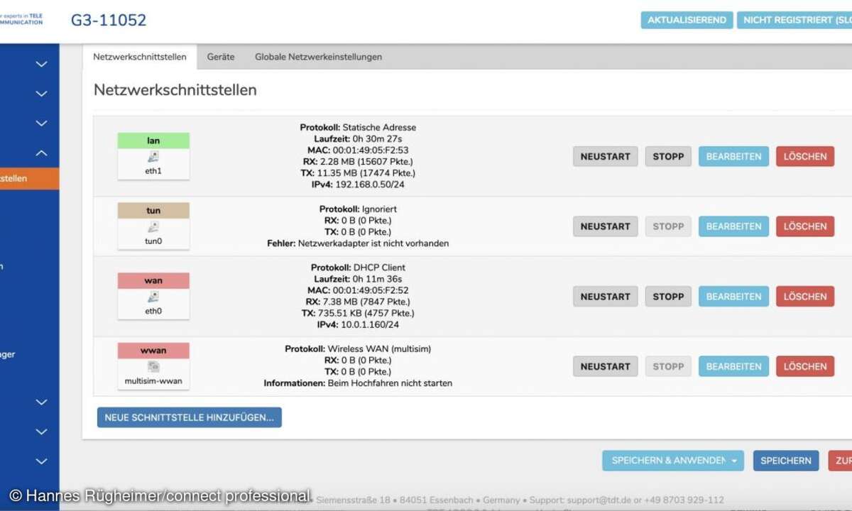 Screenshot TDT G3000-5G