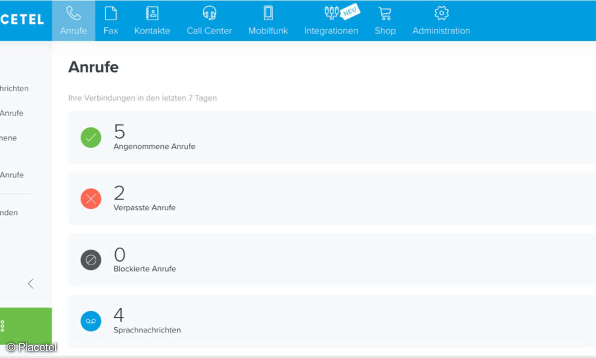 Screenshot Placetel Profi