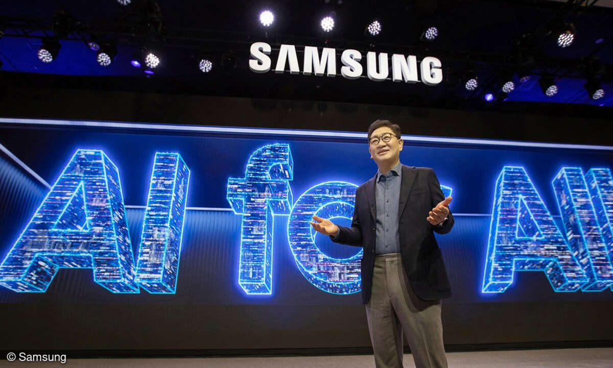 Jong-Hee Han, stellvertretender Vorsitzender, CEO und Leiter der Device eXperience (DX) Division von Samsung auf der CES 2024