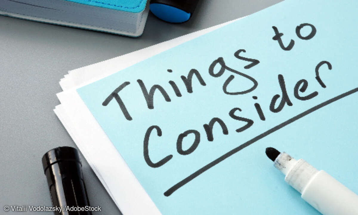 Things to consider-Notiz