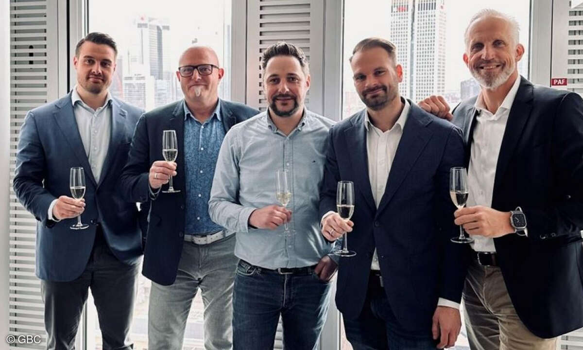 Pascal Bechtel, GBC, Thorsten Lucas, CDS, Marius Bornmann, CDS, Tobias Geisinger, GBC und Ihno Jürjens, GBC (von links)