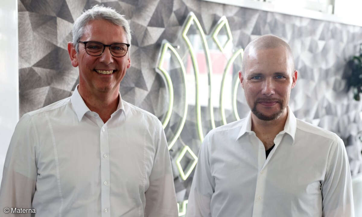 Michael Hagedorn, CEO von Materna, und Jonas Andrulis, Gründer und CEO von Aleph Alpha