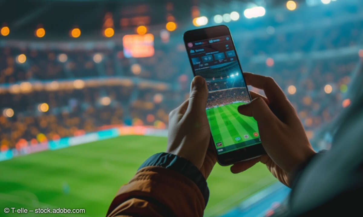 Smartphonenutzung im Fußball-Stadion