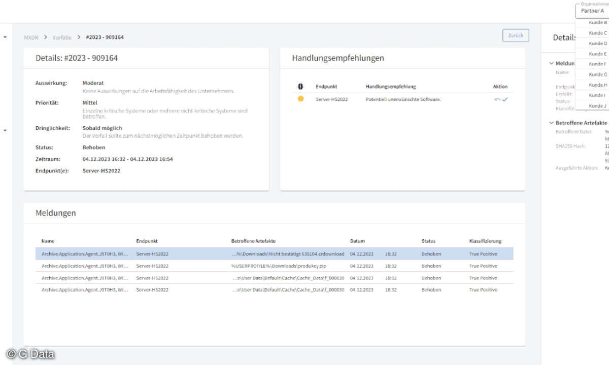 MXDR Incident Detail Partner