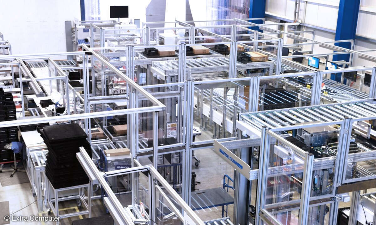 Bis zu 70.000 Geräte kann Extra Computer in seinem Werk in Giengen jährlich fertigen