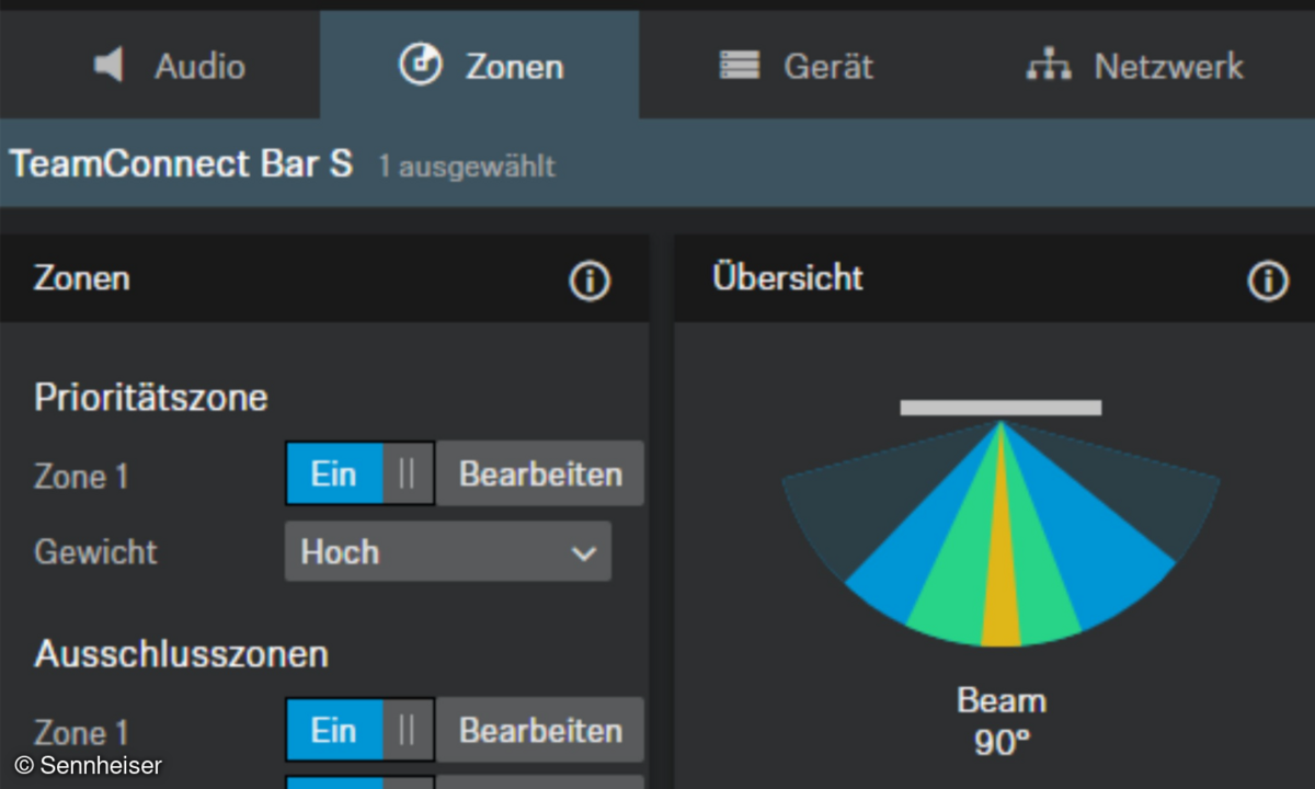 Sennheiser Control Cockpit Justierung