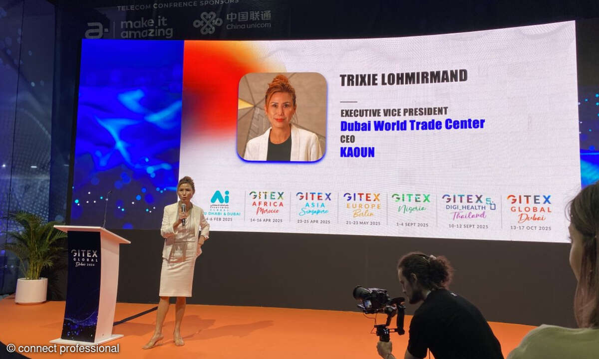 Trixie LohMirmand, Executive Vice President und CEO der Gitex, stellte auf der Gitex in Dubai die neuen regionalen Gitex-Ableger vor