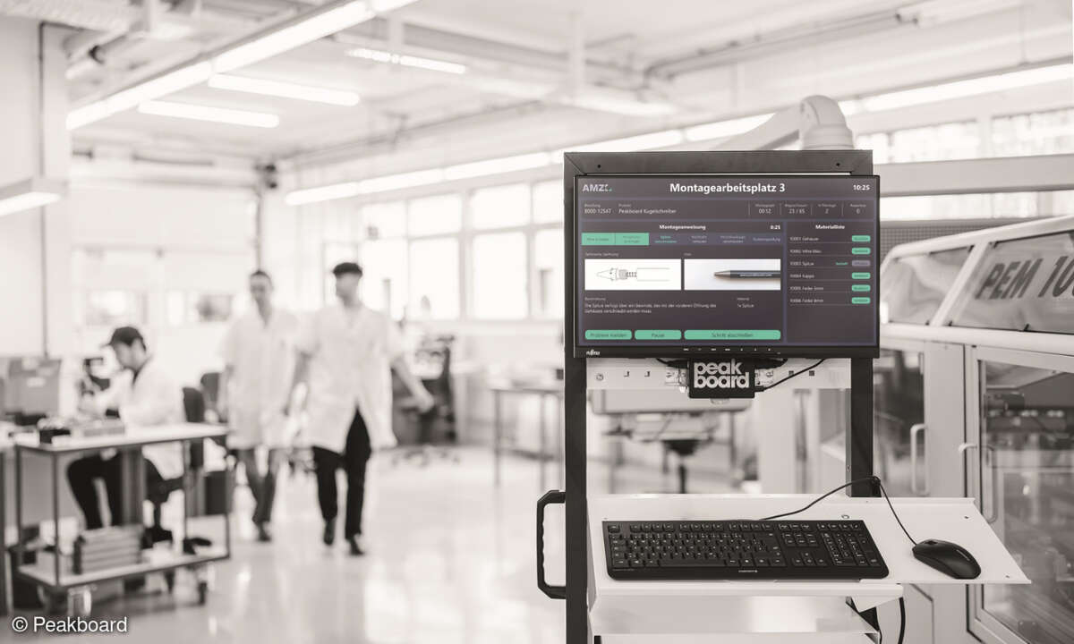 Peakboard Werkerassistenzsystem