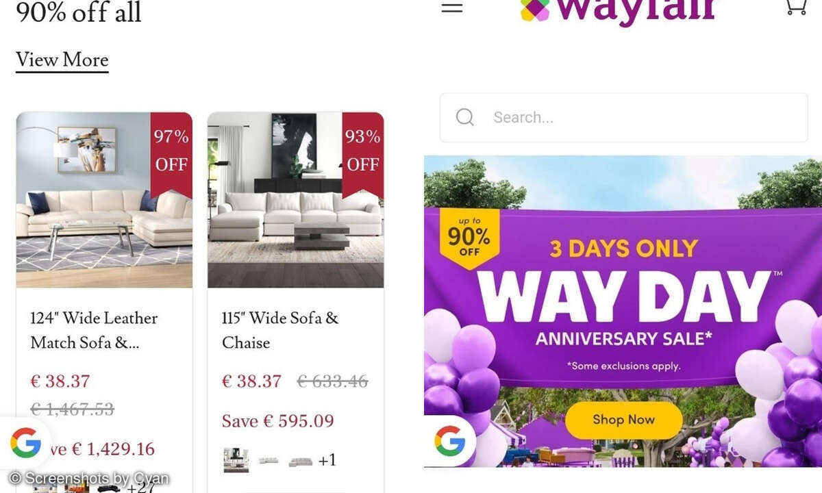 Fake-Shops Ikea und Wayfair