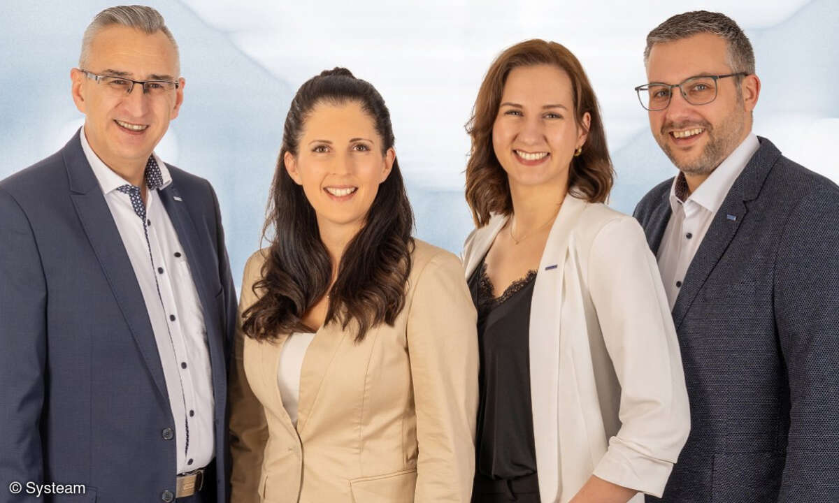 Das neue Führungsteam von Systeam mit Volker Mitlacher (links), Stefanie Hoydem, Miriam Hirschi und Matthias Mitlacher