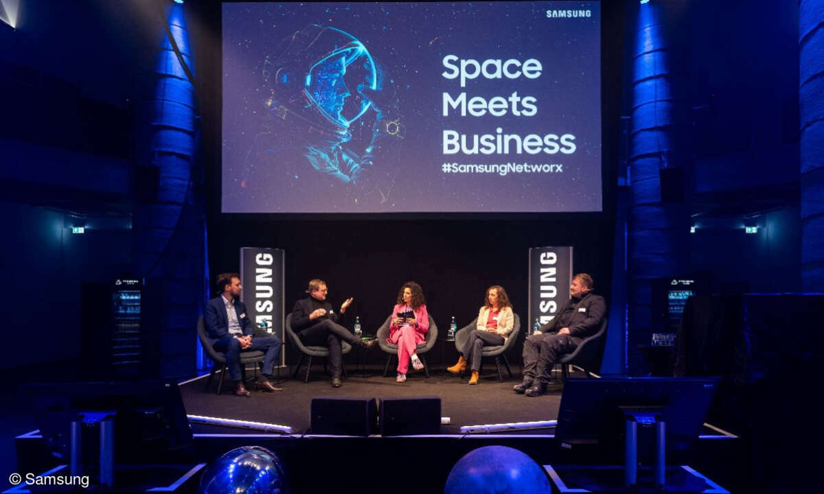 Passend zum Motto „space meets business“ hatte Samsung mit Dr. Suzanna Randall eine zukünftige Astronautin auf der Bühne
