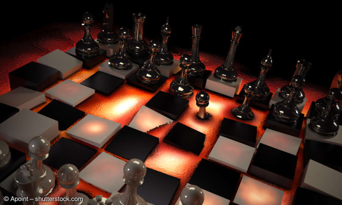 Schach auf Lavafeld, gefährliches Spiel
