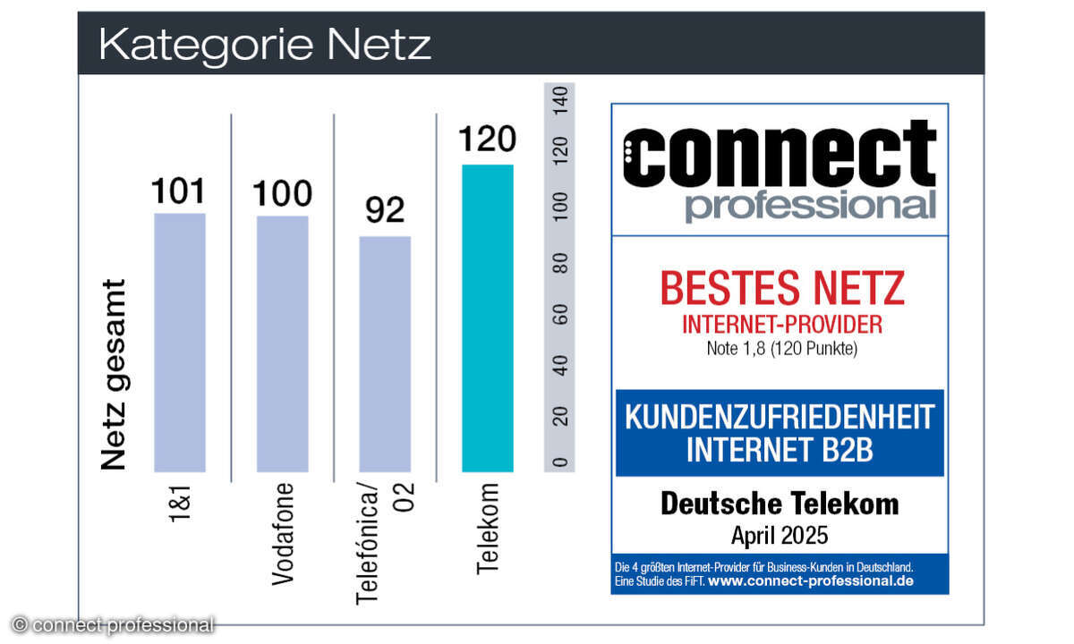 Kundenbarometer Internet B2B 2025 Deutschland, Kategorie Netz
