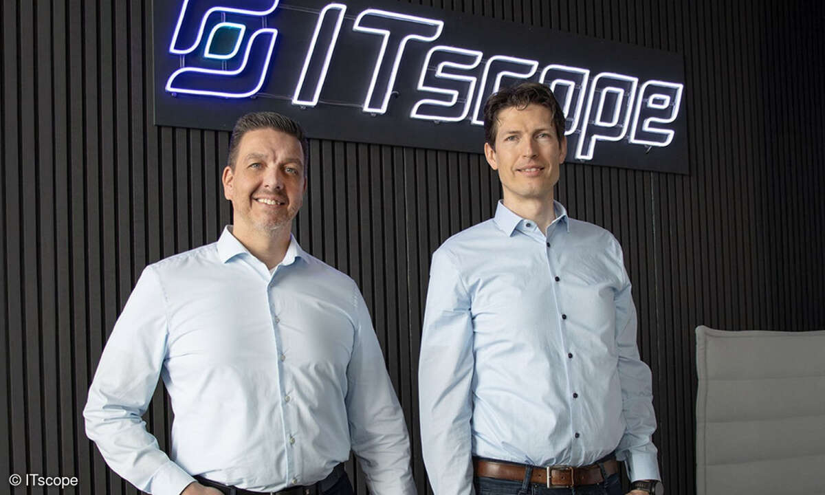 Head of Sales Patrick Auth und CEO Benjamin Mund (rechts) von ITscope