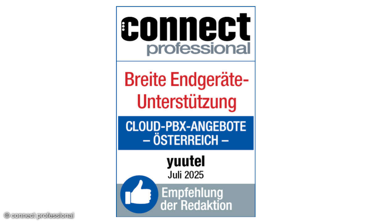 Cloud-PBX Österreich, Empfehlungssiegel yuutel, Juli 2025