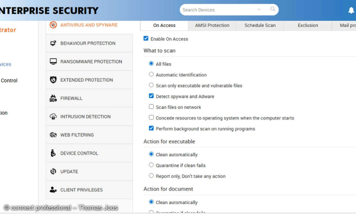 Screenshot K7 Enterprise Security Meldung Richtlinien