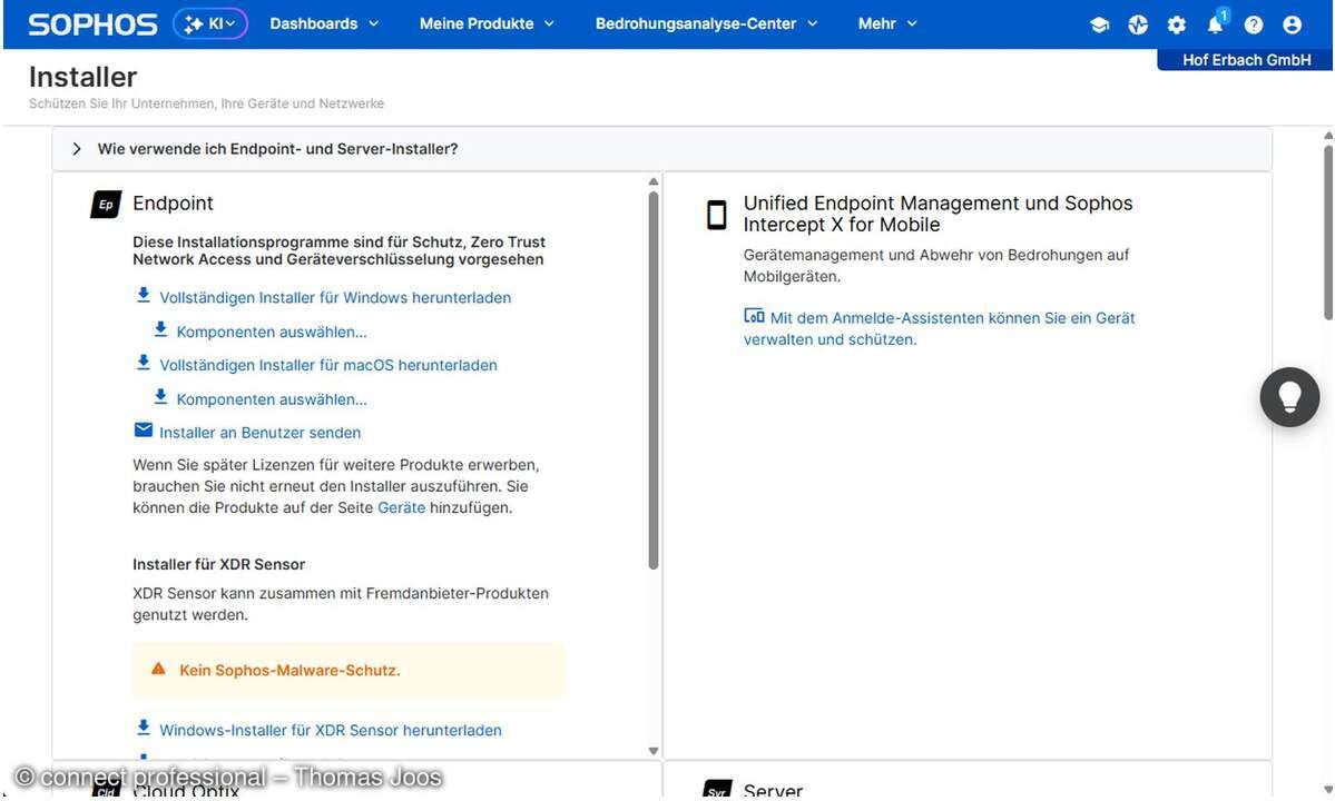 Sophos Intercept X Advanced Screenshot