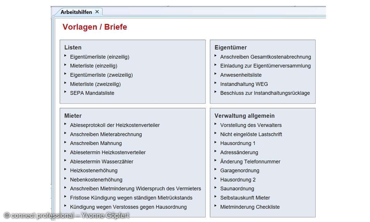 Screenshot Aareon Hausverwaltung plus 2026, Test Oktober 2025 