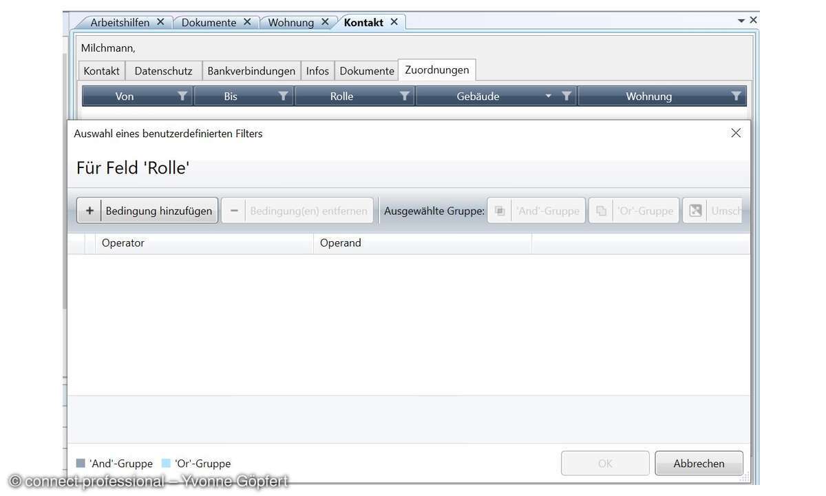 Screenshot Aareon Hausverwaltung plus 2026, Test Oktober 2025 