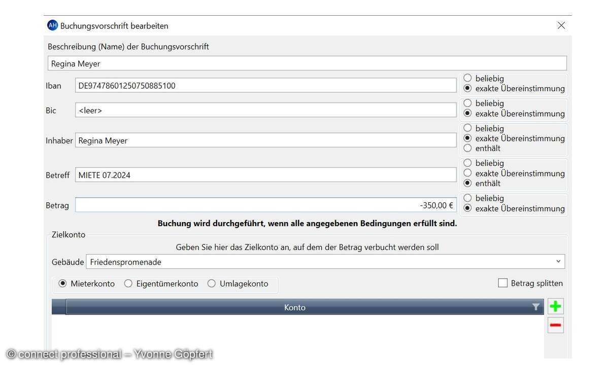 Screenshot Aareon Hausverwaltung plus 2026, Test Oktober 2025 